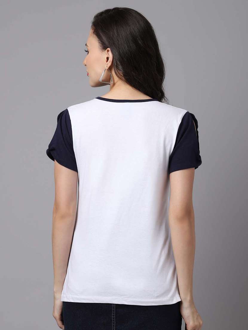 women's high-low crew neck top - 18474440 -  Standard Image - 2