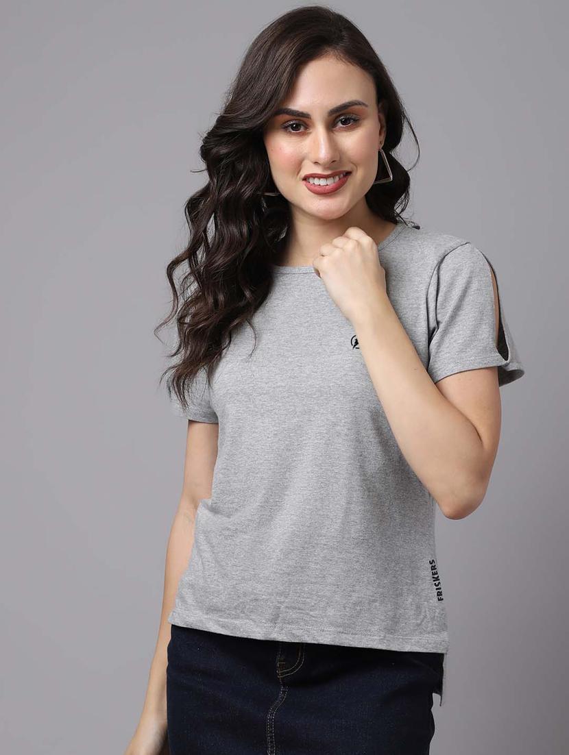 women's straight round neck top - 18474442 - Zoom Image - 0