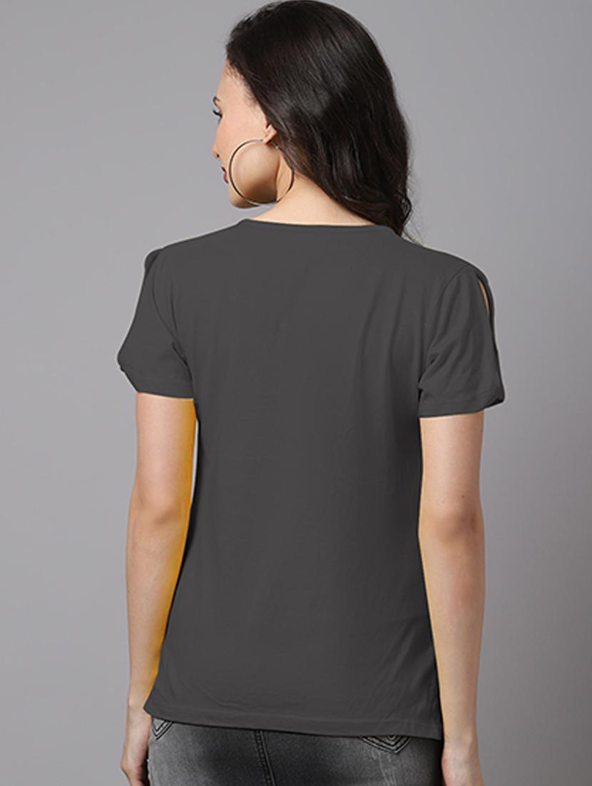 women's straight round neck top - 18474445 - Standard Image - 2