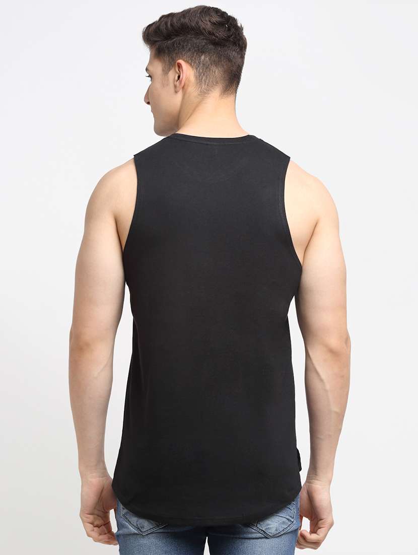 black chest printed vest - 18474590 -  Standard Image - 2