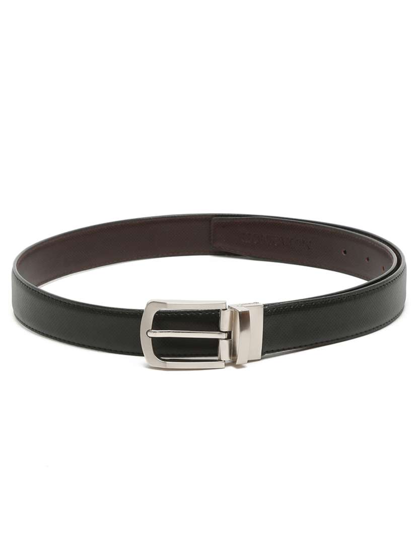 gunmetal leather belt