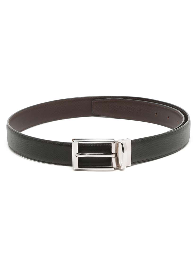 gunmetal leather belt