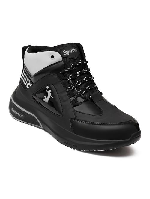 mens black lace up sneaker - 18476839 - Standard Image - 0