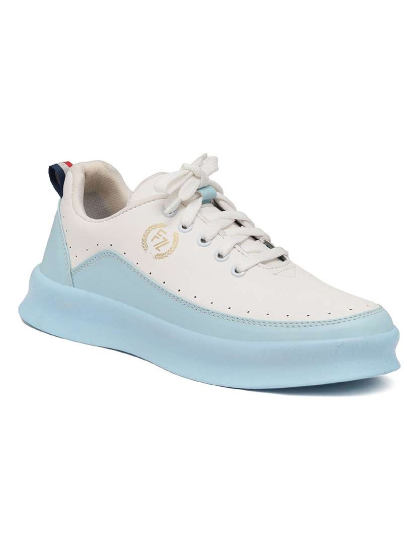 mens light blue lace up sneaker