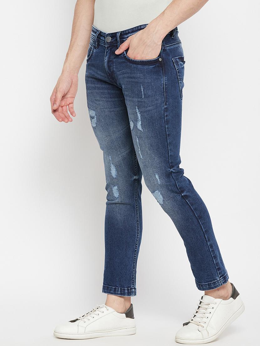navy-blue distressed denim jean - 18477087 - Standard Image - 2