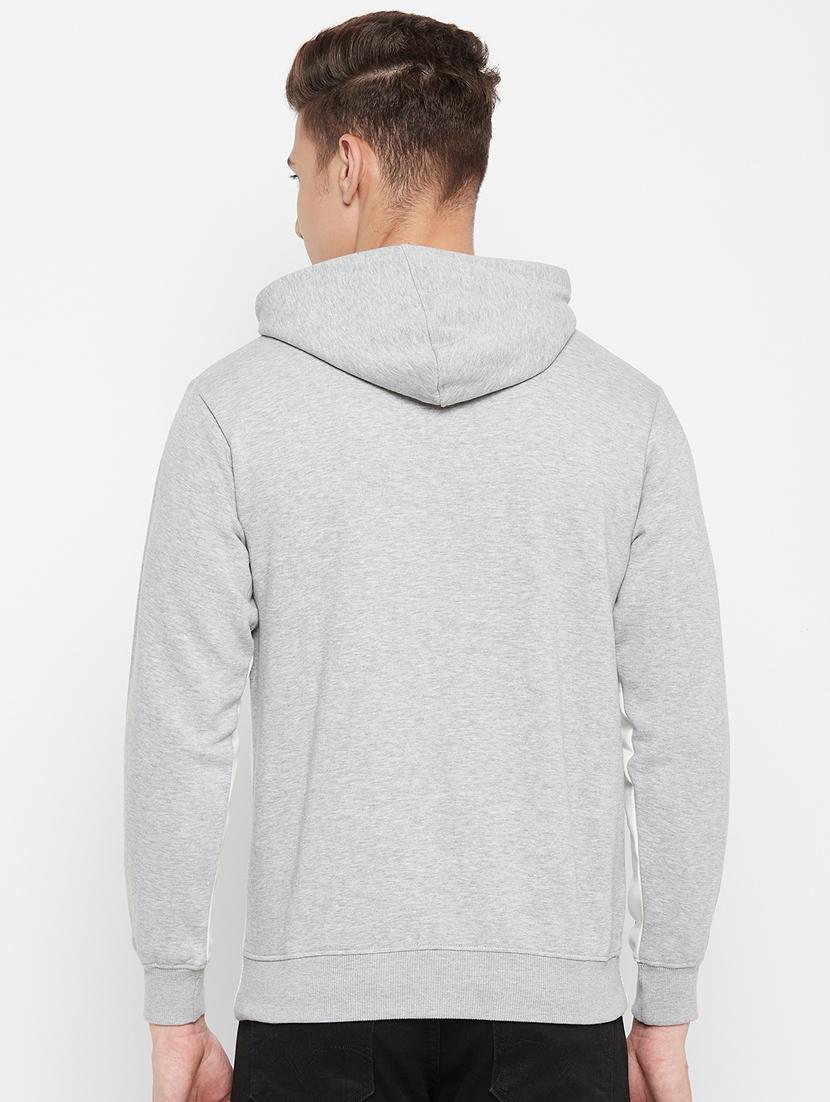 grey cut & sew hooded sweatshirt - 18477104 - Standard Image - 2