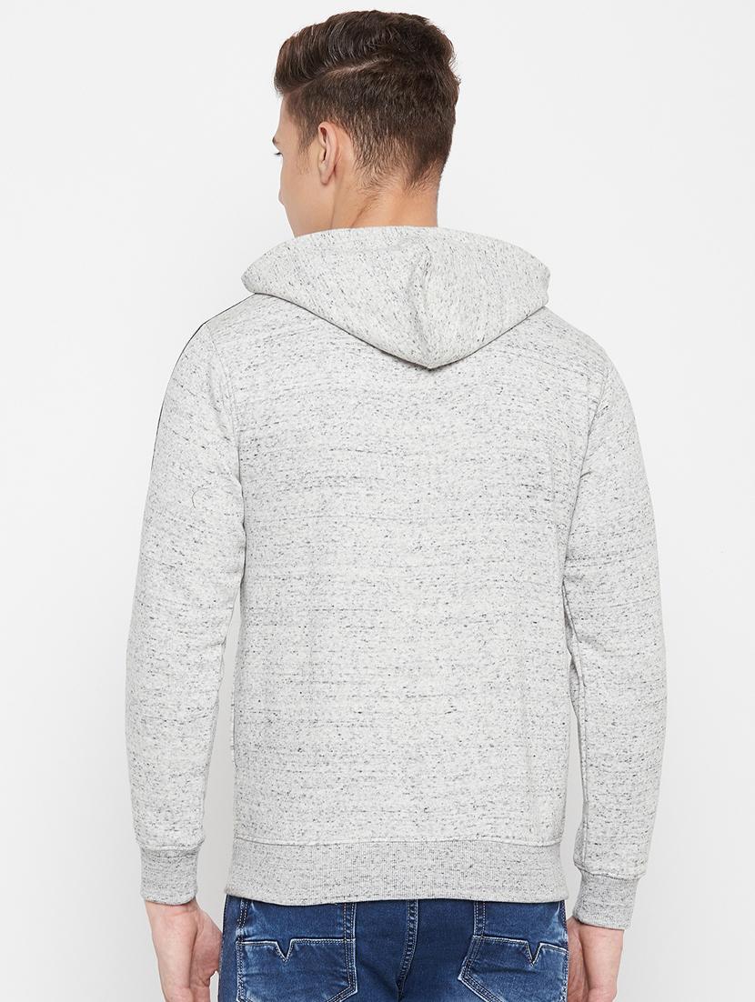 grey chest-print hooded sweatshirt - 18477140 - Standard Image - 2