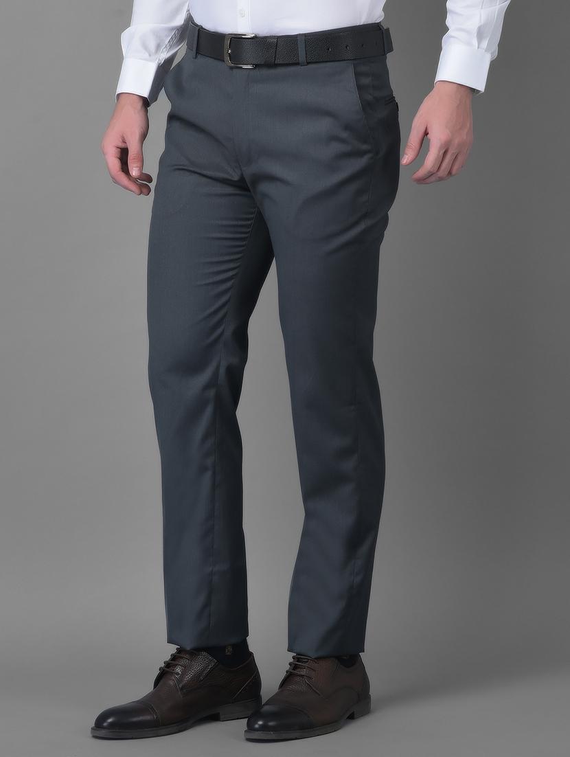 charcoal solid formal trouser - 18477374 - Standard Image - 2