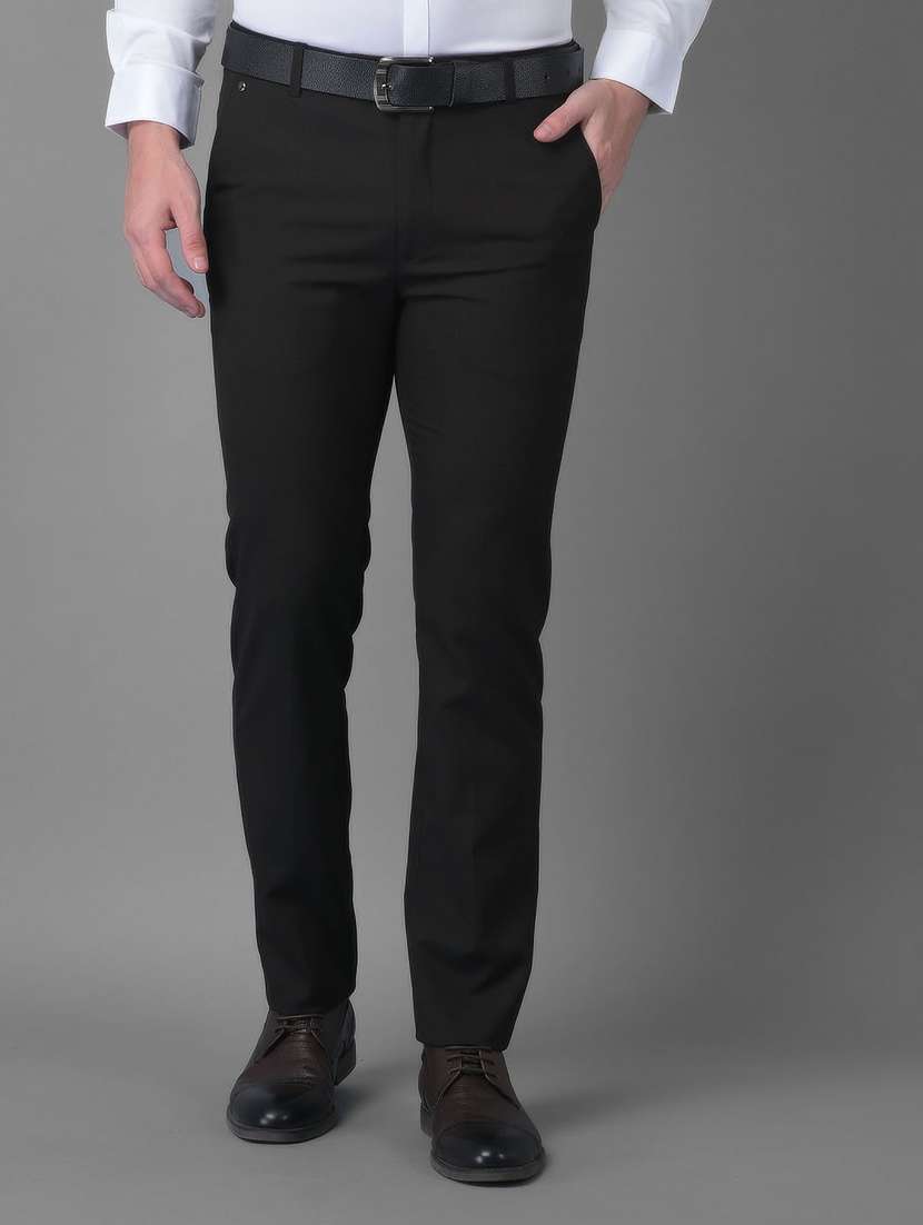black solid formal trouser