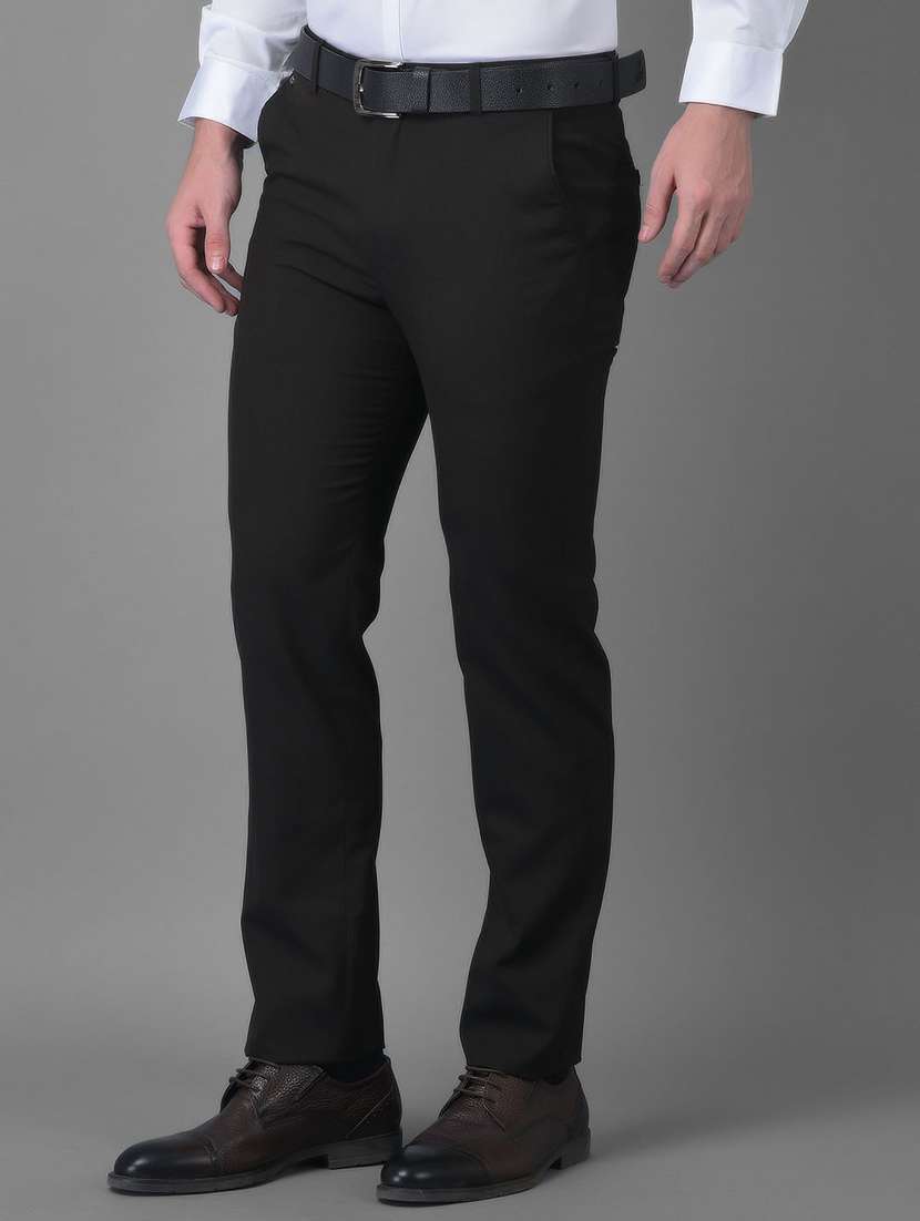 Black Solid Formal Trouser - 18477381 -  Standard Image - 2
