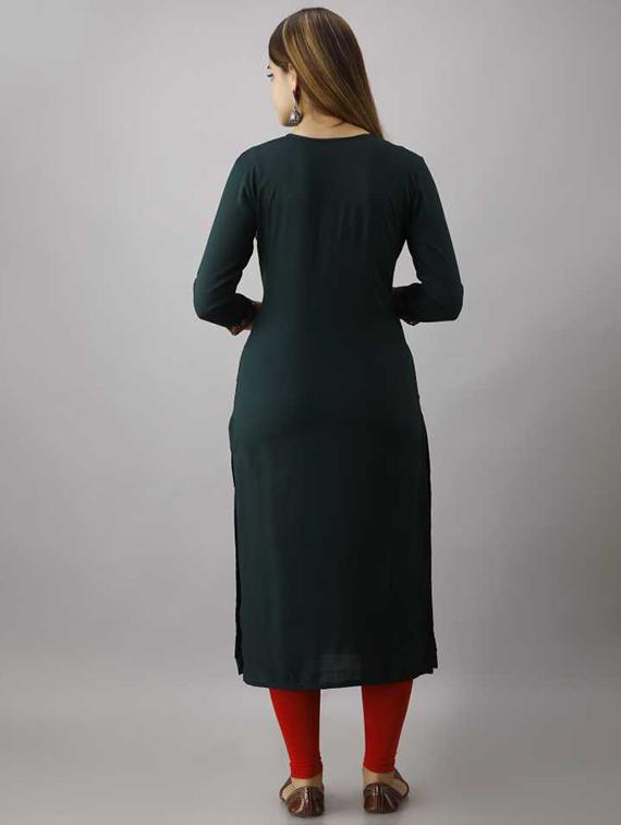 embroidered straight kurta - 18477986 - Standard Image - 2