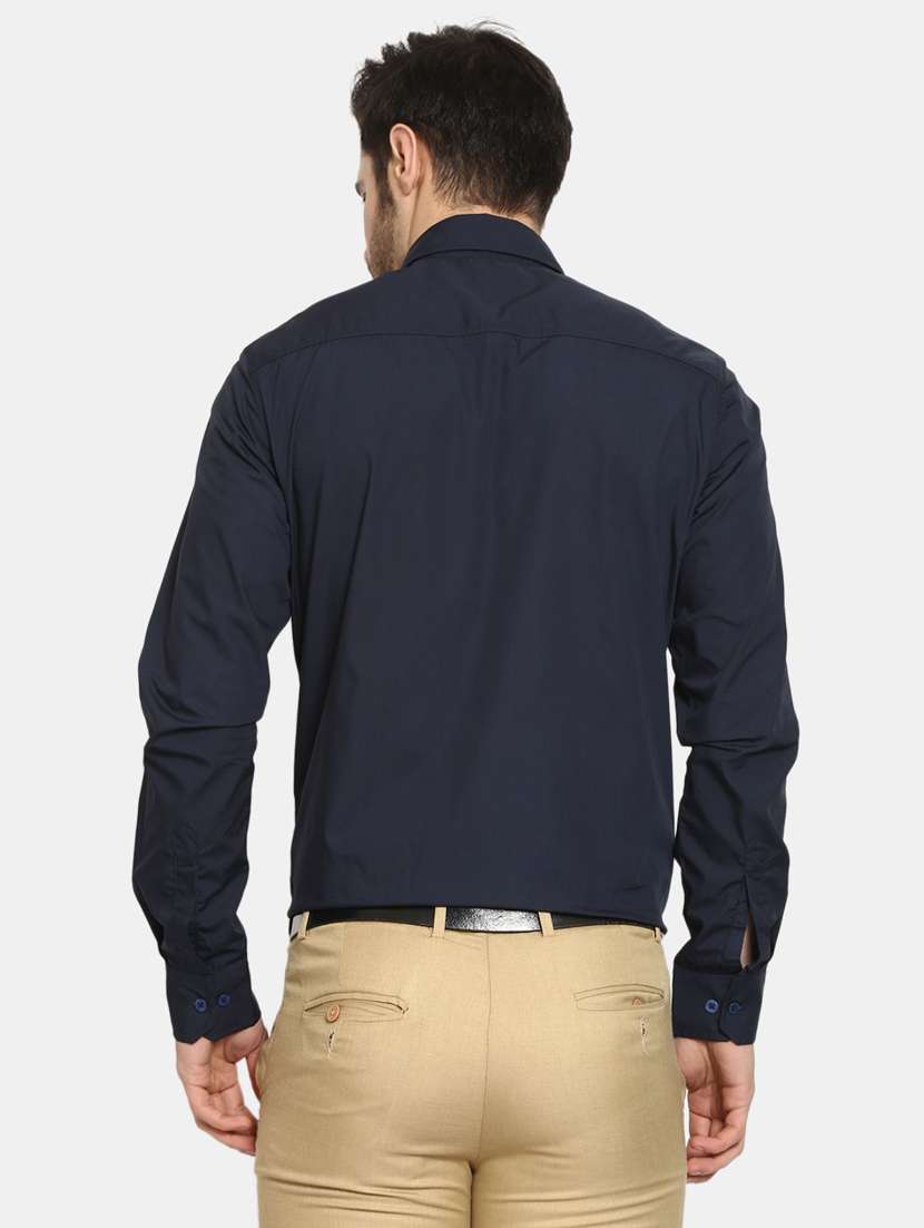 black solid casual shirt - 18478940 -  Standard Image - 2