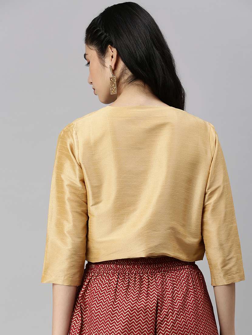 solid gold polyester jacket - 18479129 -  Standard Image - 2