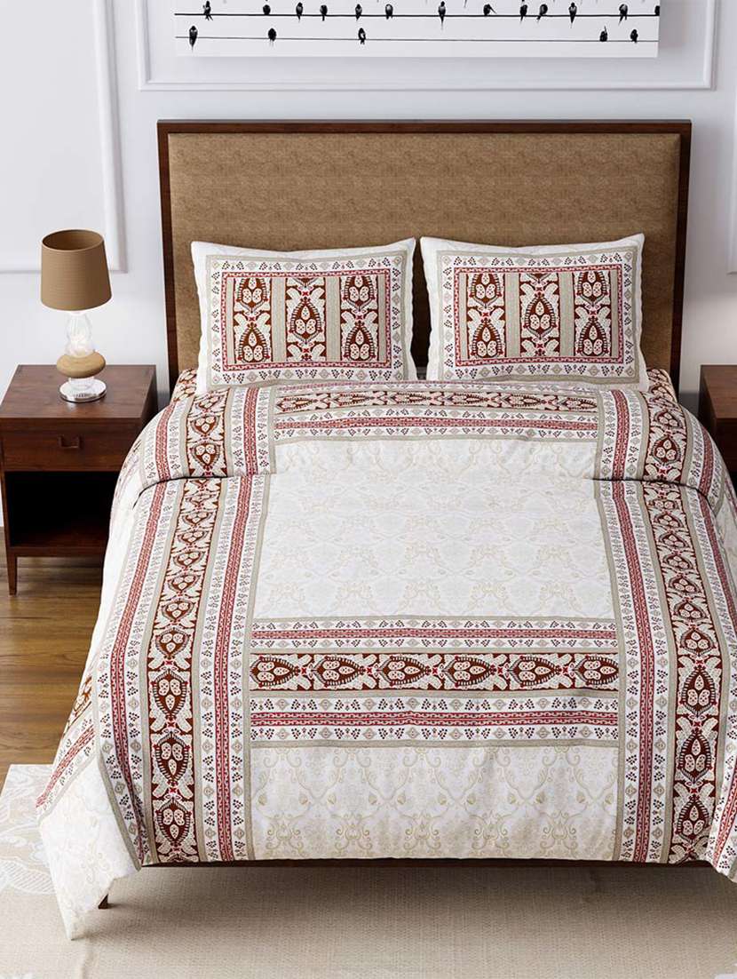 easygoods 240 tc queen bedsheet with 2 pillow covers | monarch