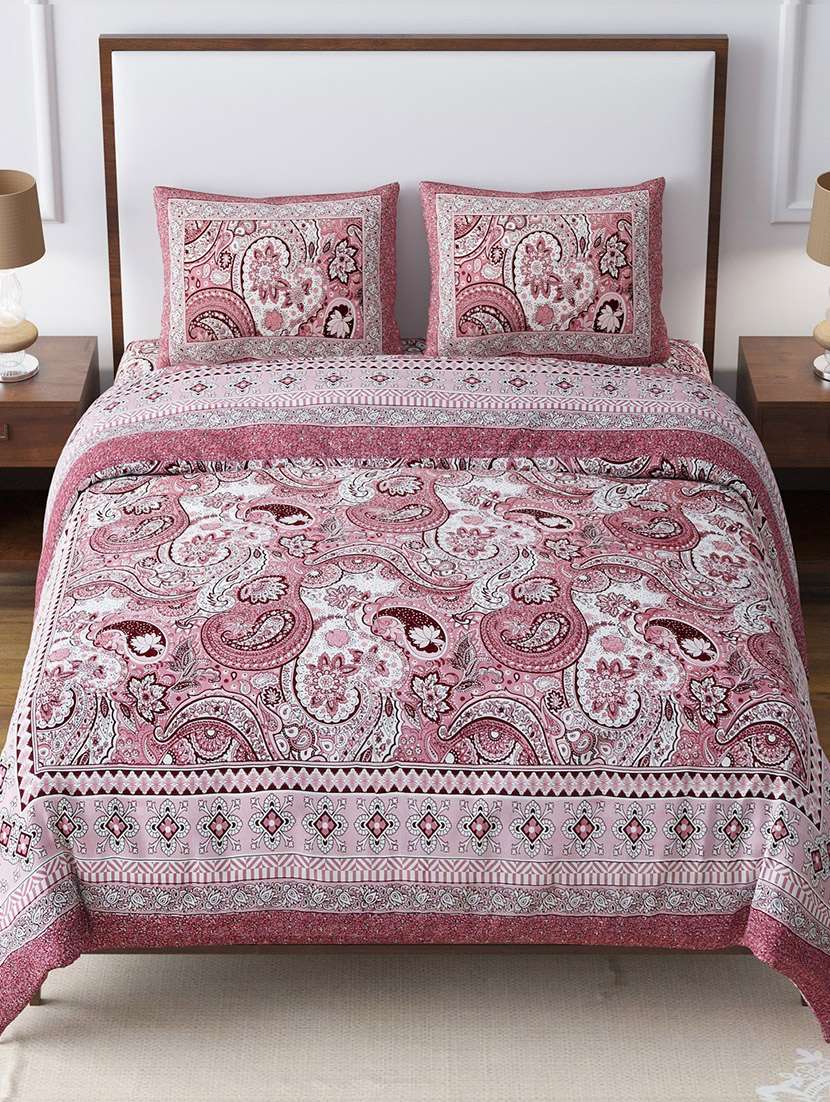 easygoods 240 tc queen bedsheet with 2 pillow covers | monarch