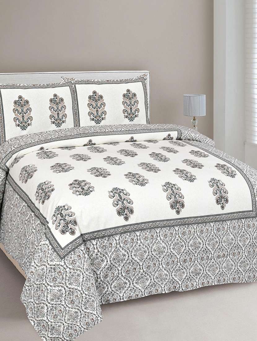 easygoods 240 tc queen bedsheet with 2 pillow covers | monarch