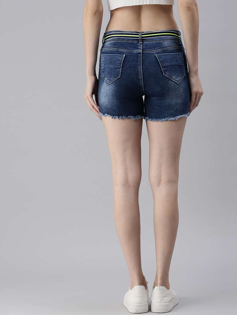 low rise washed shorts - 18479538 - Standard Image - 2