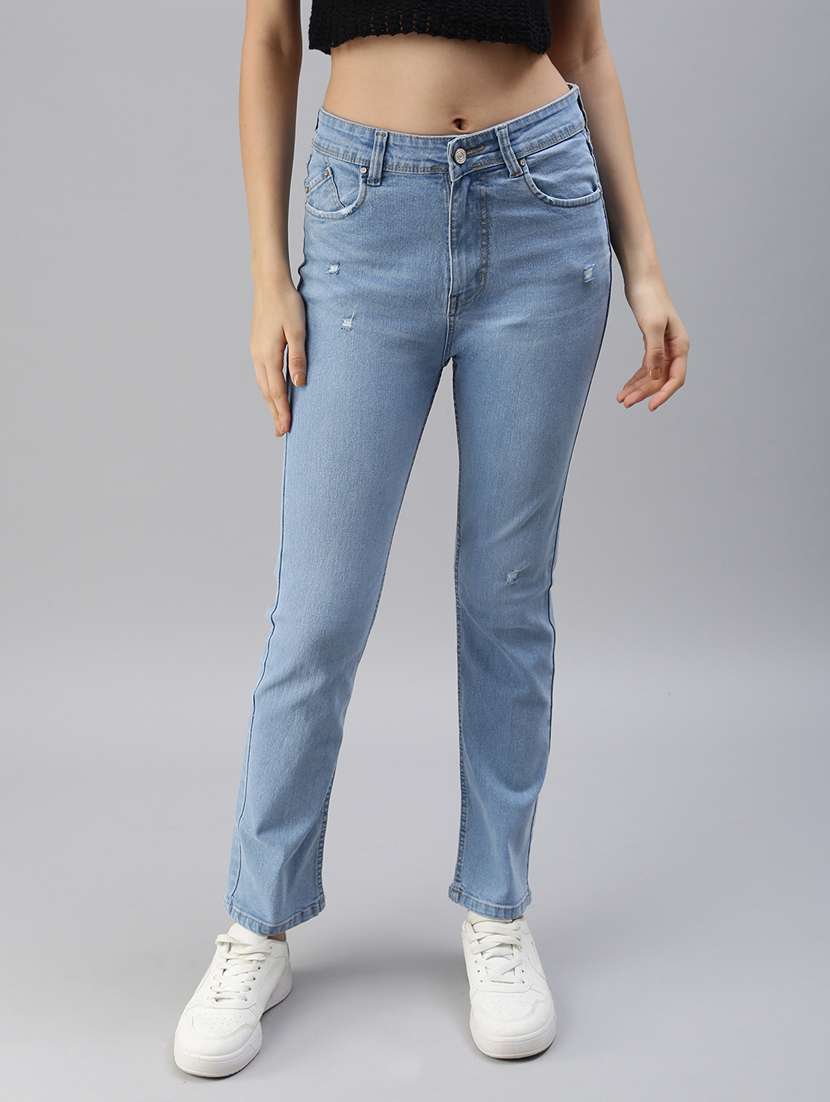 women's distress slim fit jeans