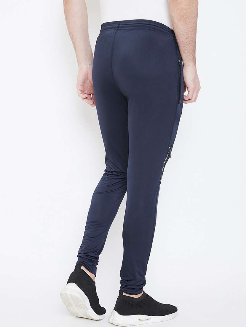 navy-blue solid track pant - 18479676 -  Standard Image - 2