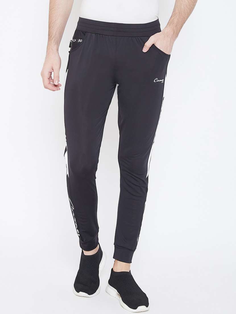 men placement print mid rise full length jogger