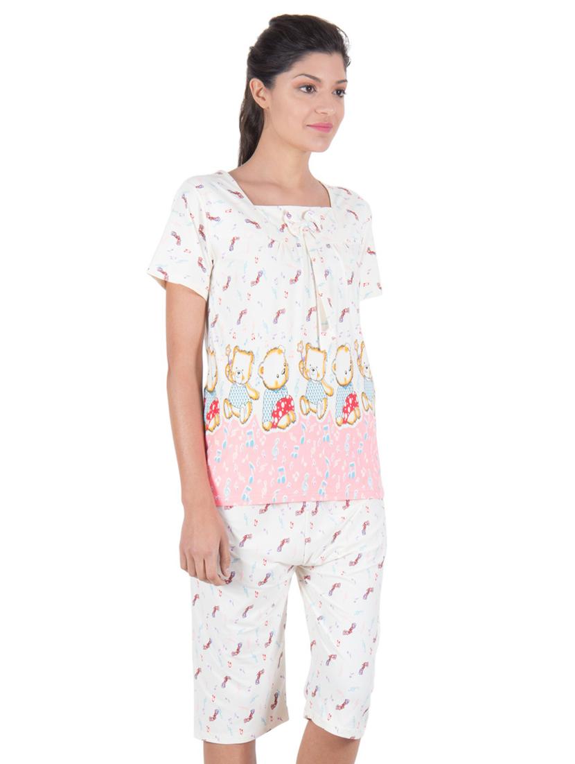 quirky printed nightwear capri set - 18479687 - Standard Image - 2