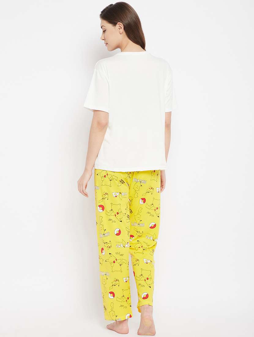 quirky printed nightwear combo - 18479727 - Standard Image - 2