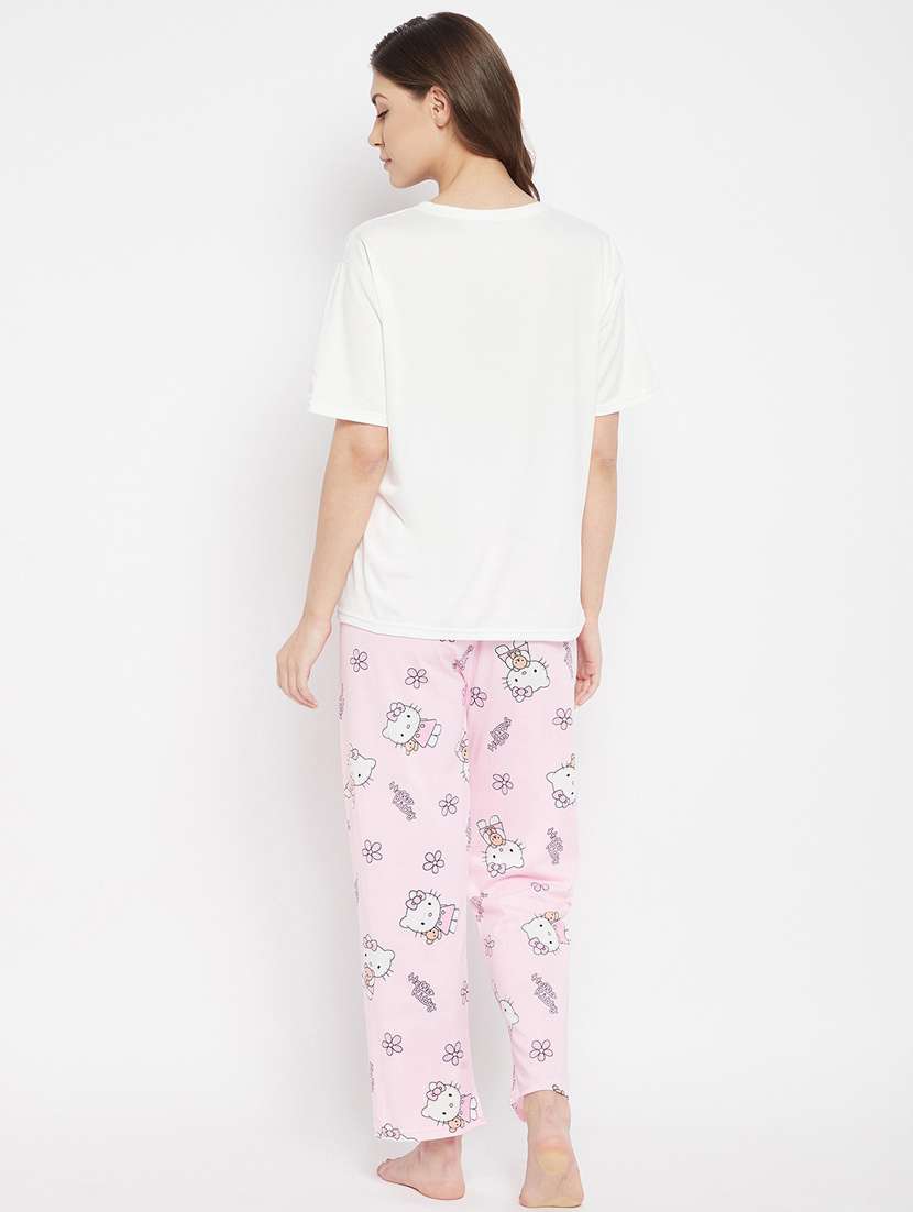 quirky printed nightwear combo - 18479728 - Standard Image - 2