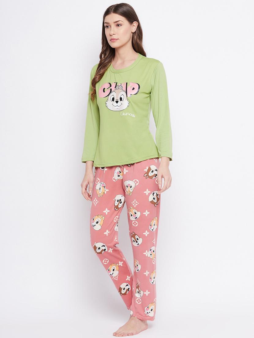 quirky printed nightwear pajama set - 18479737 - Standard Image - 2