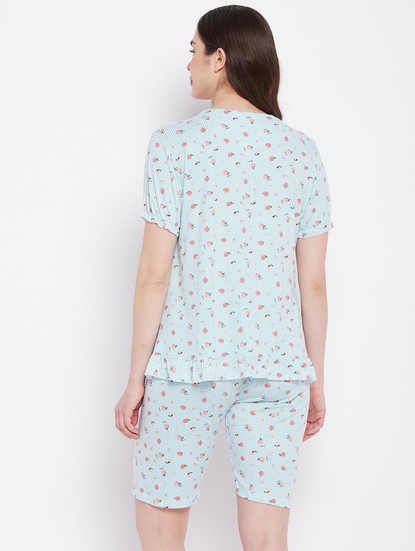 quirky printed nightwear shorts set - 18479754 - Standard Image - 2