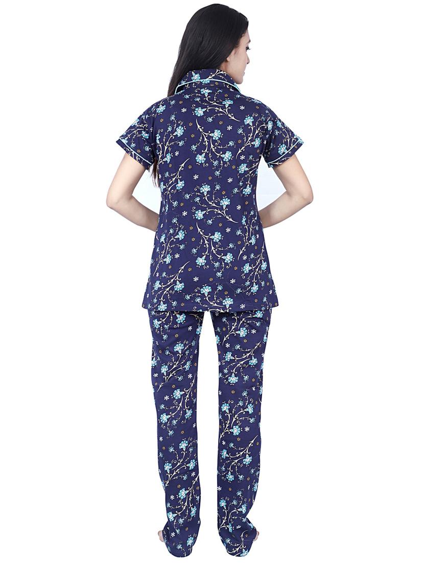 floral printed nightwear pajama set - 18479767 - Standard Image - 2