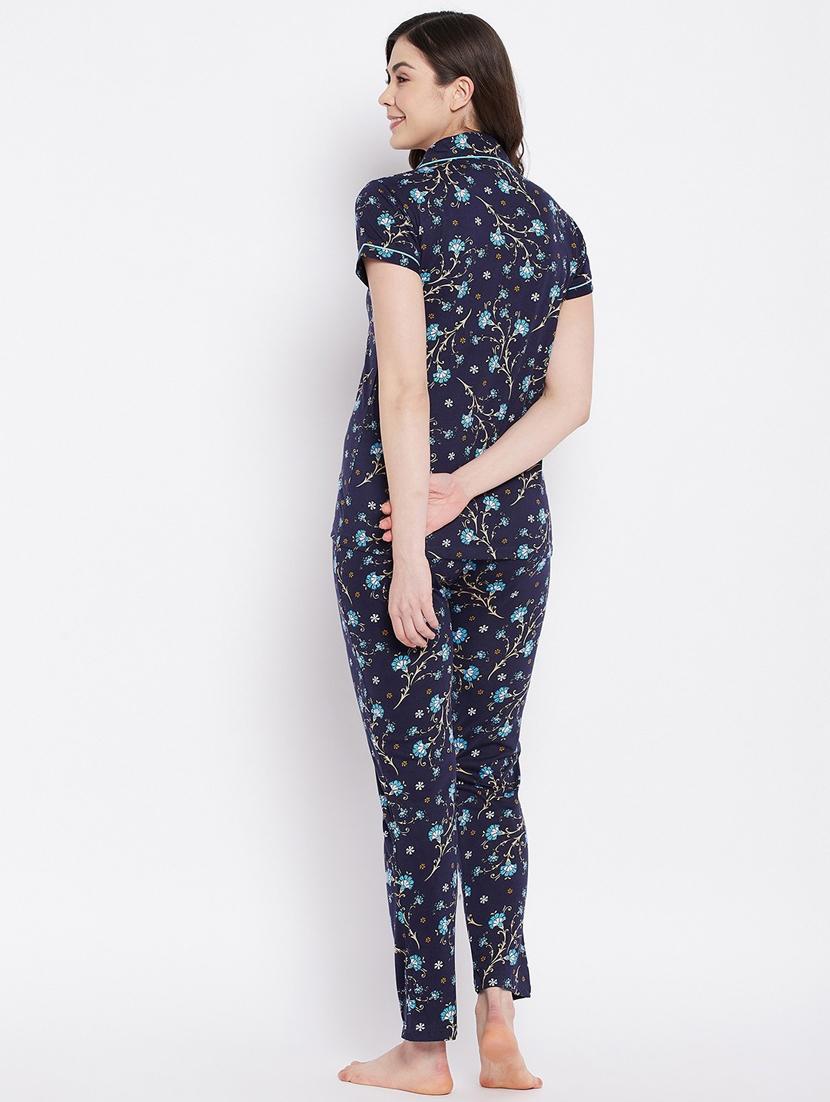 floral printed nightwear pajama set - 18479768 - Standard Image - 2