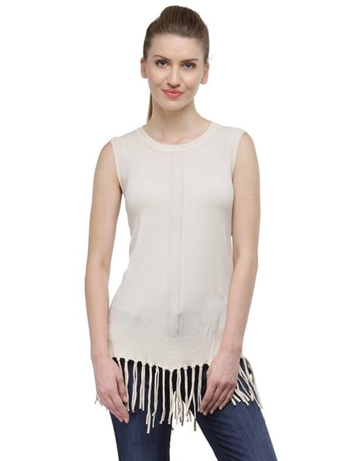 women's straight round neck top - 18479810 - Standard Image - 0