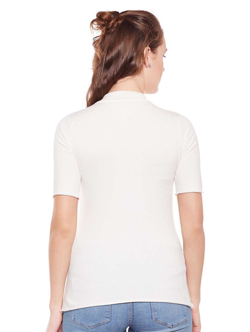 women's front print round neck t-shirt - 18479835 -  Standard Image - 2