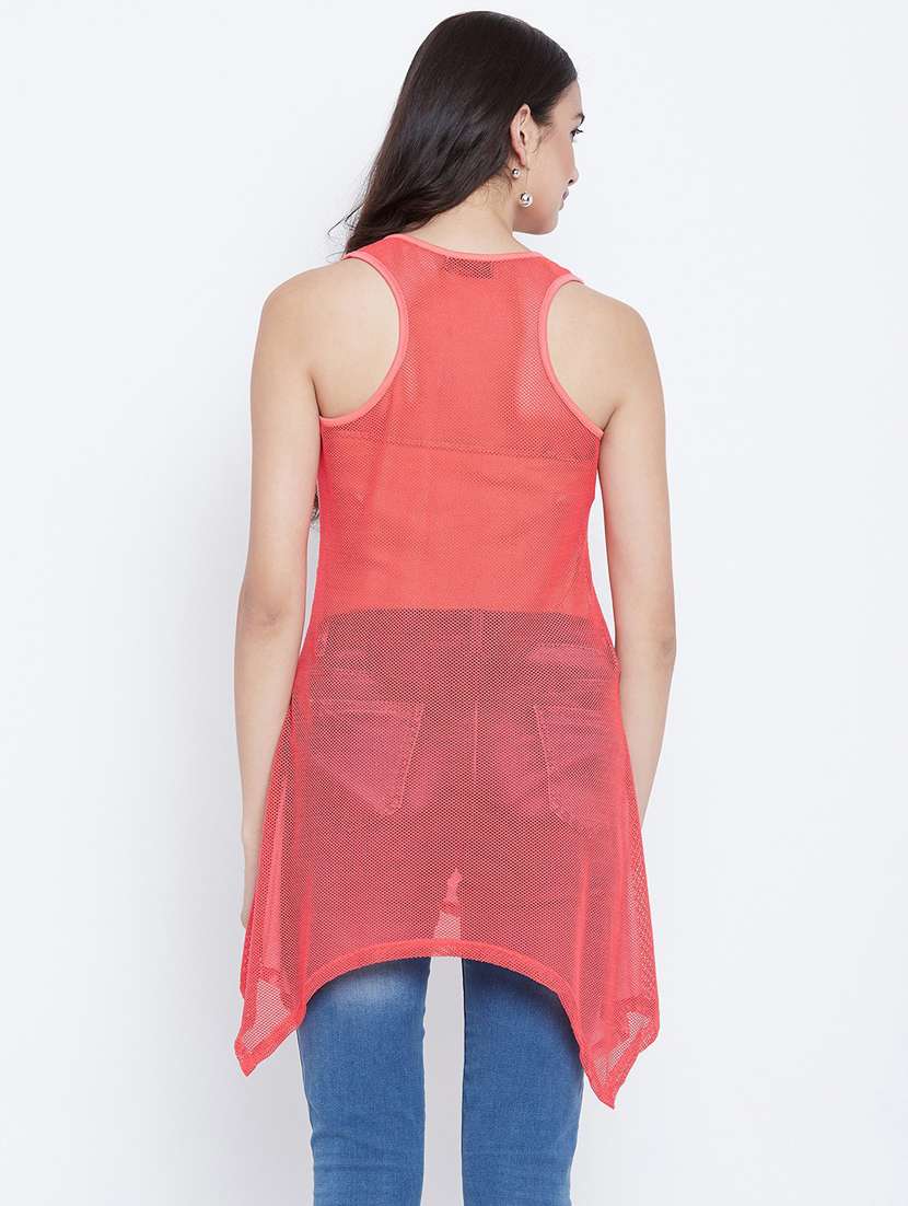 women's asymmetric round neck top - 18479889 - Standard Image - 2