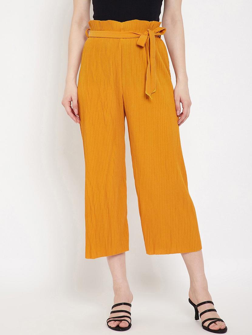 tie front solid straight palazzo  - 18479914 -  Zoom Image - 0