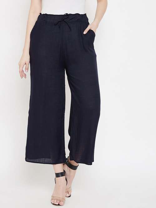 drawstring waist solid palazzo  - 18479922 -  Standard Image - 0