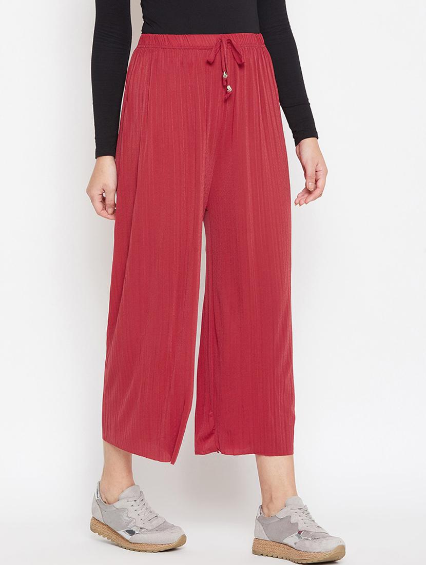 drawstring waist solid palazzo - 18479925 - Standard Image - 2