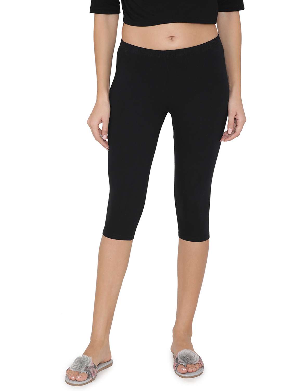 calf length solid legging - 18480095 -  Zoom Image - 0