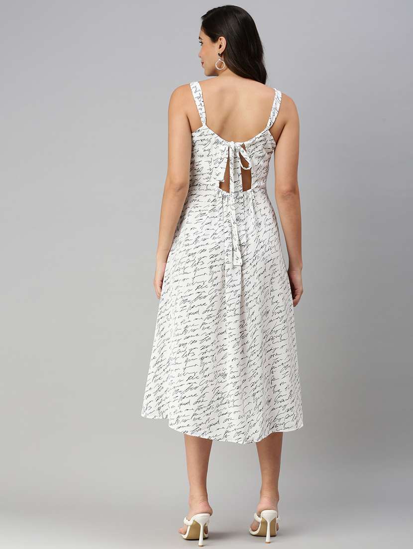 women's fit & flare typography dress - 18480197 -  Standard Image - 2