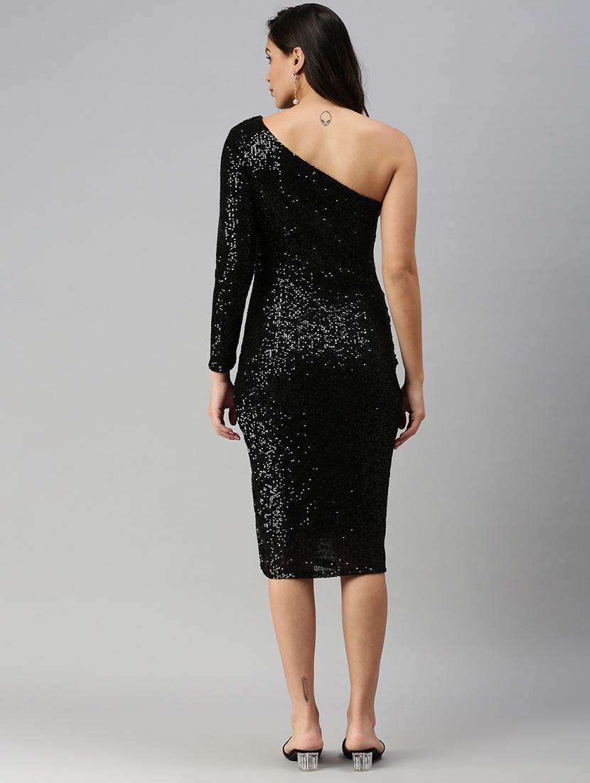 single sleeved embellished bodycon dress - 18480207 - Standard Image - 2