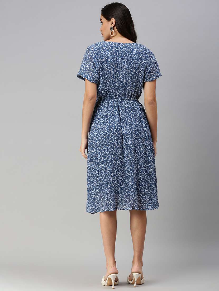 round neck floral blouson dress - 18480213 -  Standard Image - 2