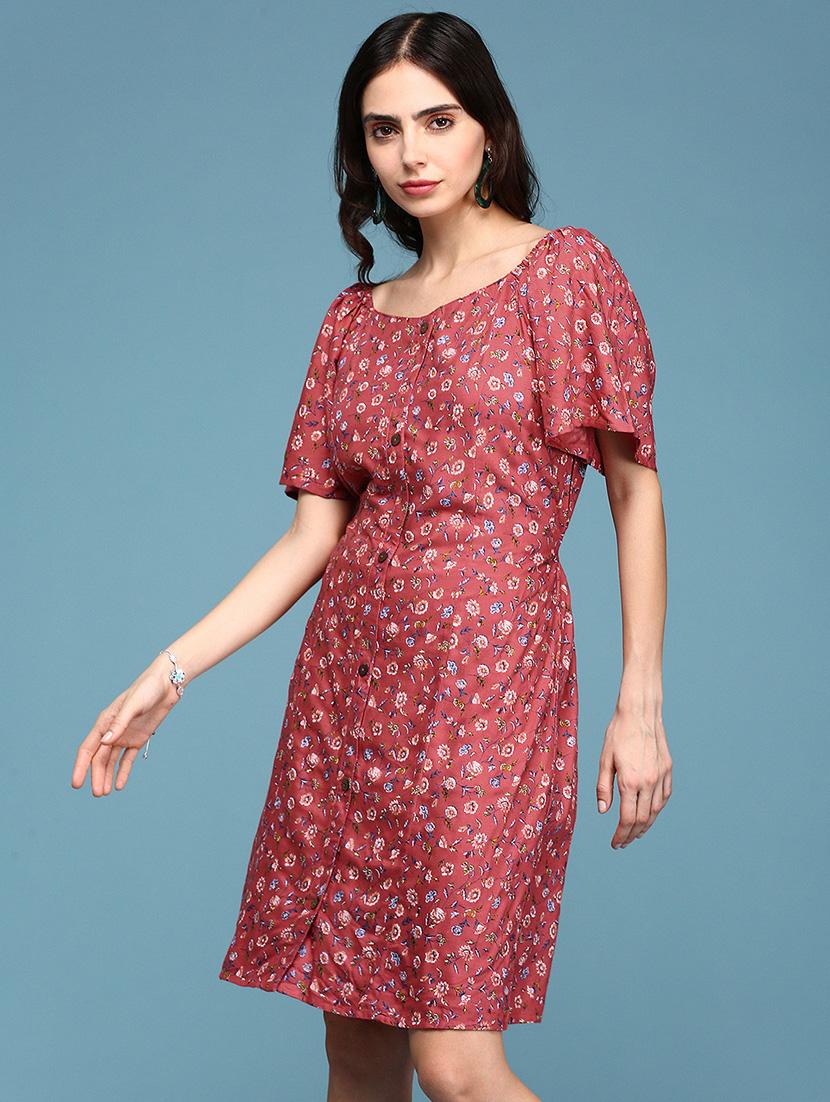 sweetheart neck floral a-line dress - 18480216 - Standard Image - 2