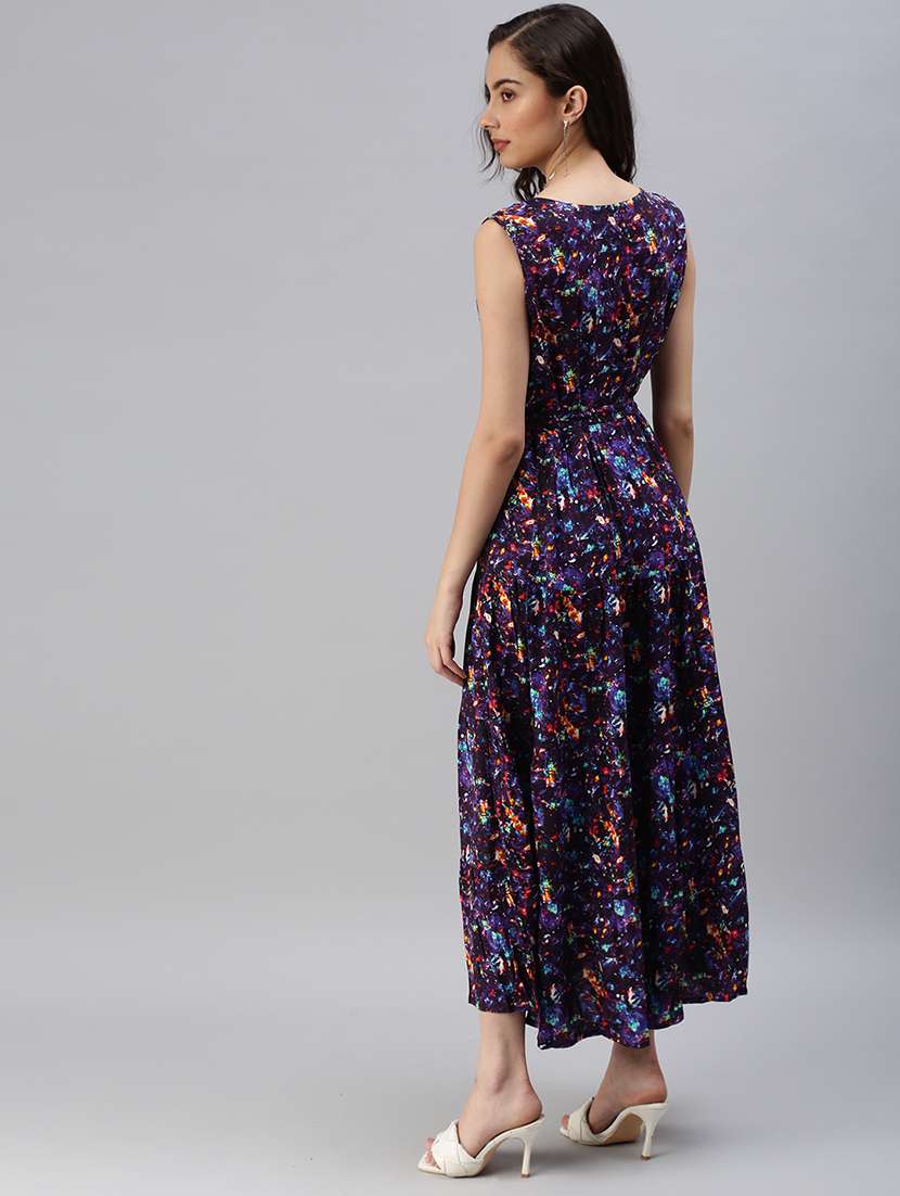 women's fit & flare self design dress - 18480232 -  Standard Image - 2