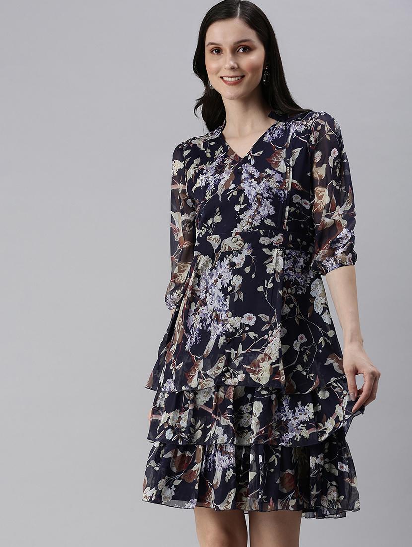 women's fit & flare floral dress