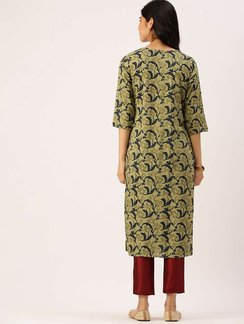 women's straight kurta - 18480699 -  Standard Image - 2