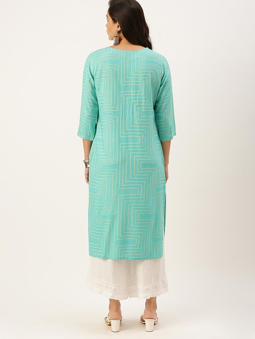 women's straight kurta - 18480747 - Standard Image - 2