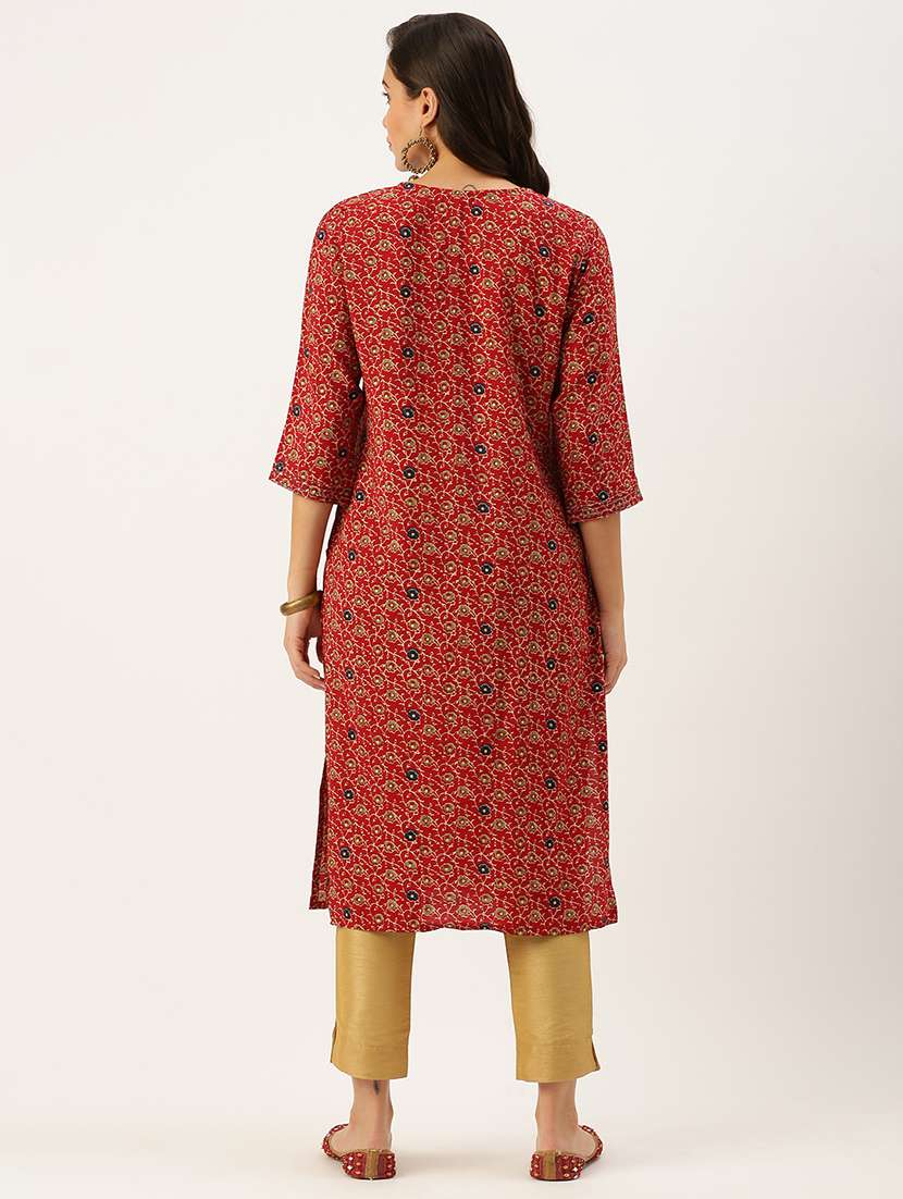 women's straight kurta - 18480748 -  Standard Image - 2