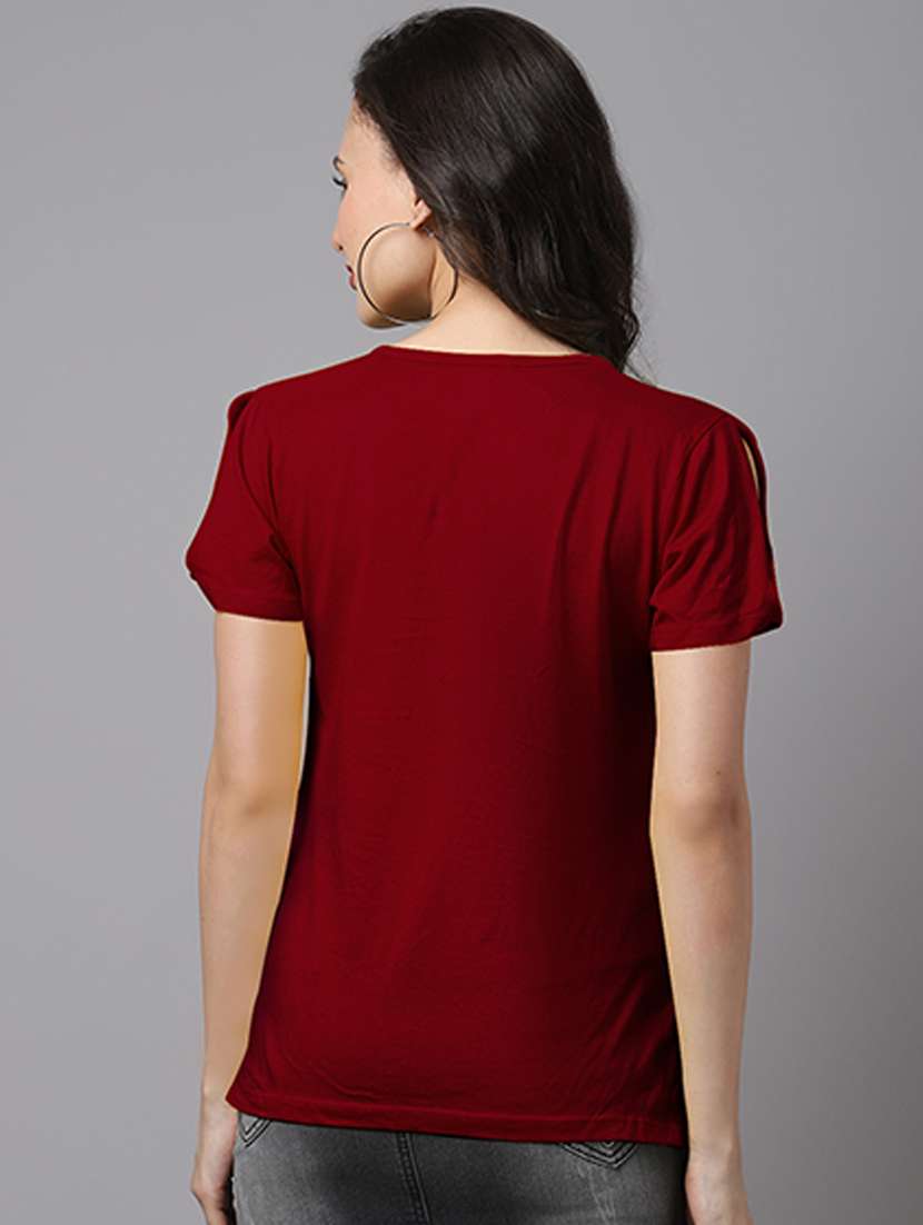 women's straight round neck top - 18480863 -  Standard Image - 2