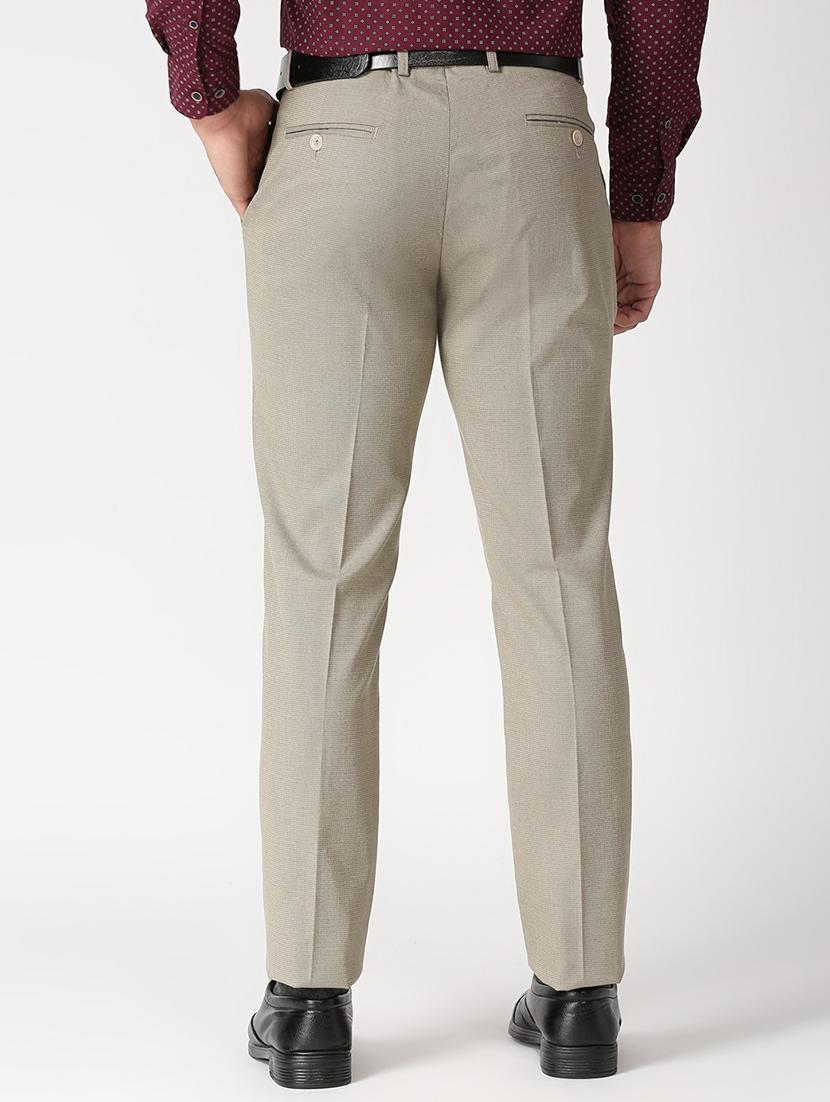 grey textured flat front formal trouser - 18480869 - Standard Image - 2