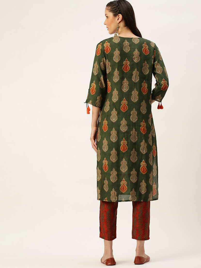 pinted kurta pant set - 18480937 -  Standard Image - 2